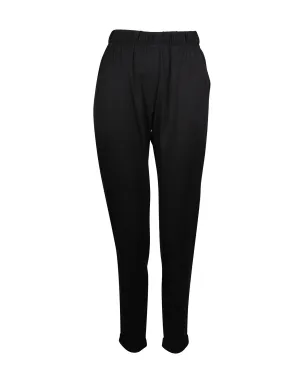 T von Alexander Wang Twill-Hose in schwarzer Seide