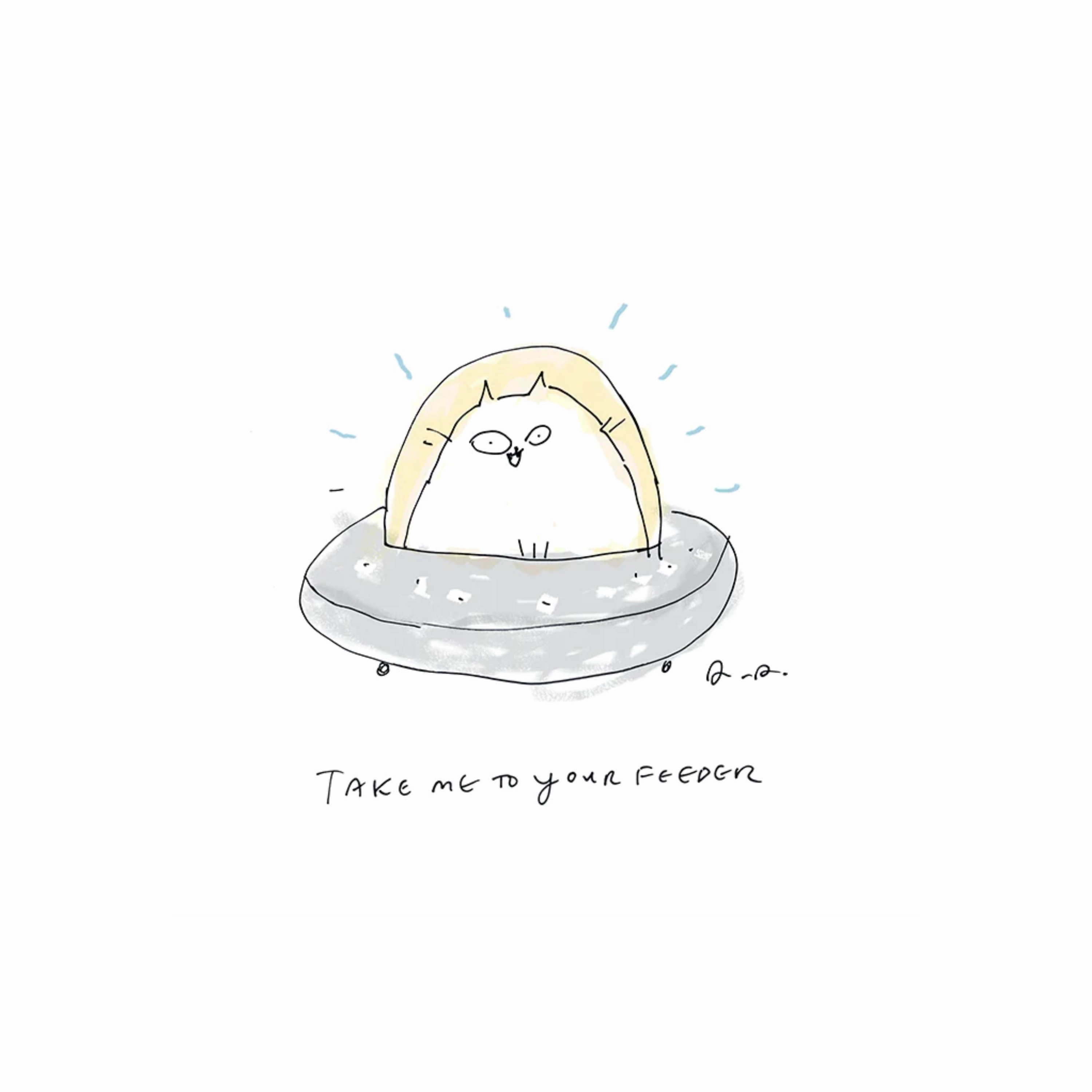 Take Me To Your Feeder Art Print framed wall decor
