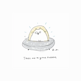 Take Me To Your Feeder Art Print framed wall decor