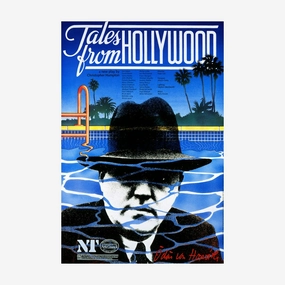 Tales from Hollywood 1983 Print vintage woodcut wallpaper