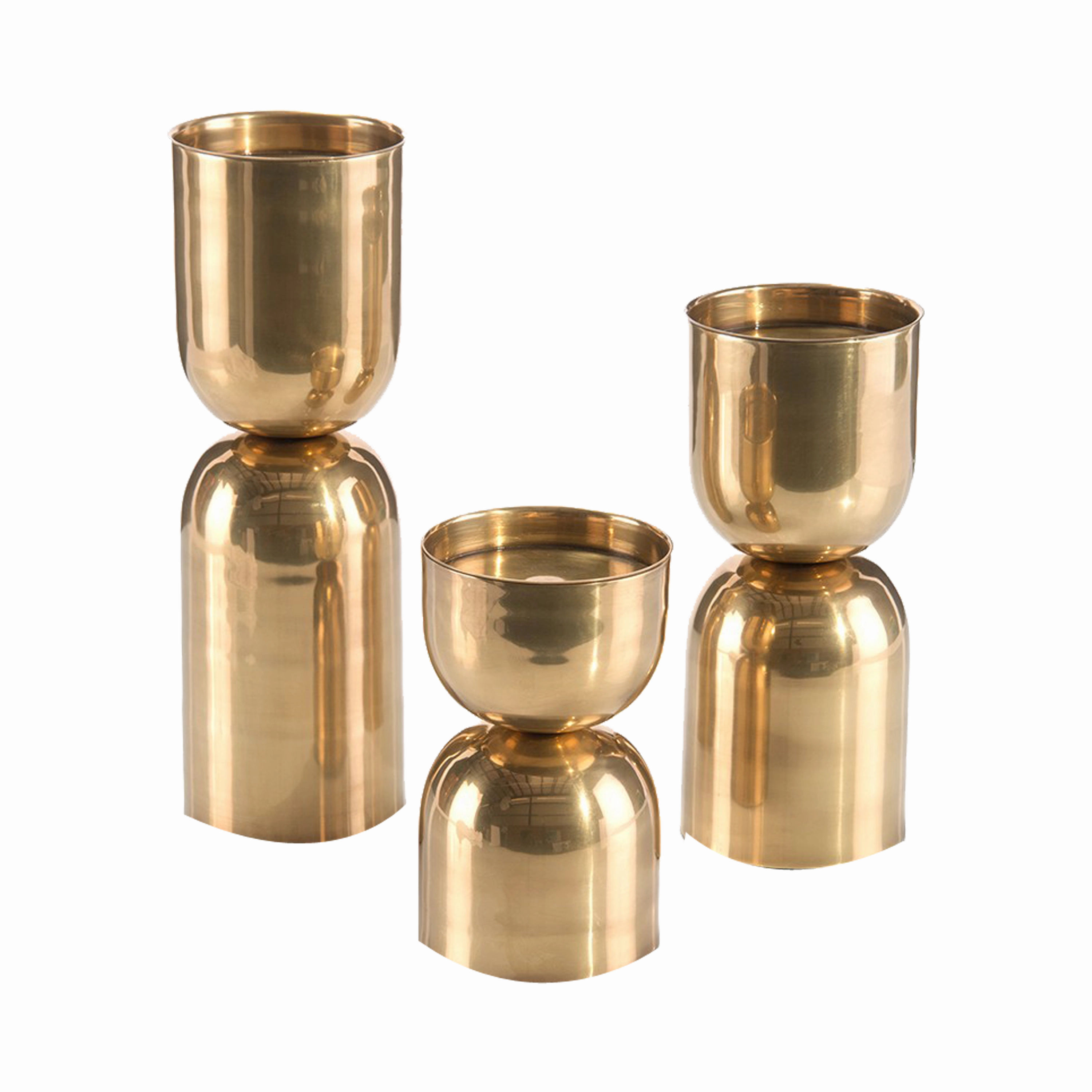 Tapered Hourglass Candleholders elegant wall decor