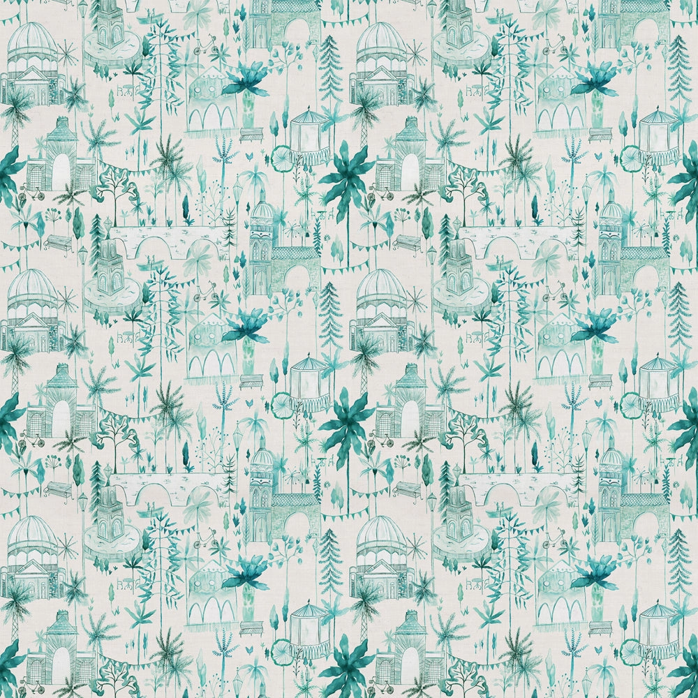 Tellaro Printed Cotton Fabric (By The Metre) Seamist