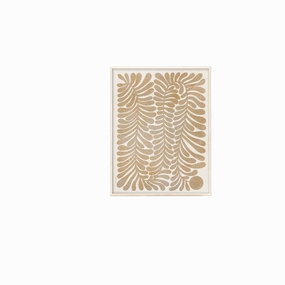 Terracotta Leaves Art Print framed wall decor