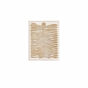 Terracotta Sun Leaves Art Print framed wall decor