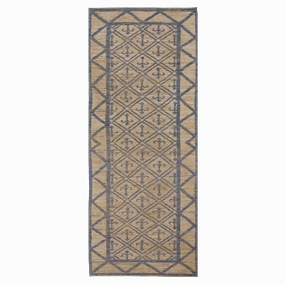 Terrence Ivory/Grey minimalist everyday rug