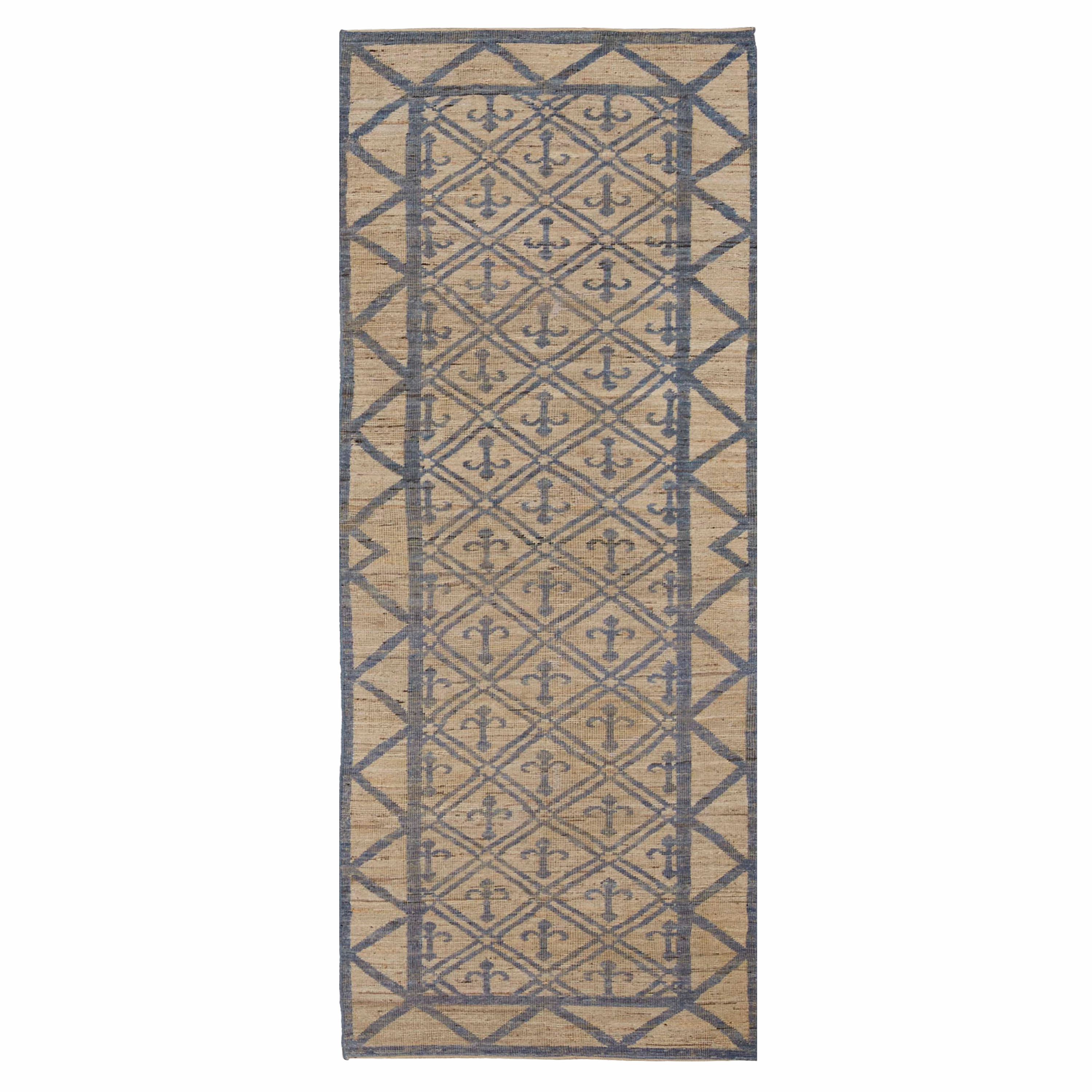 Terrence Ivory/Grey minimalist everyday rug