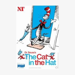 The Cat in the Hat 2009 Print vintage woodcut wallpaper