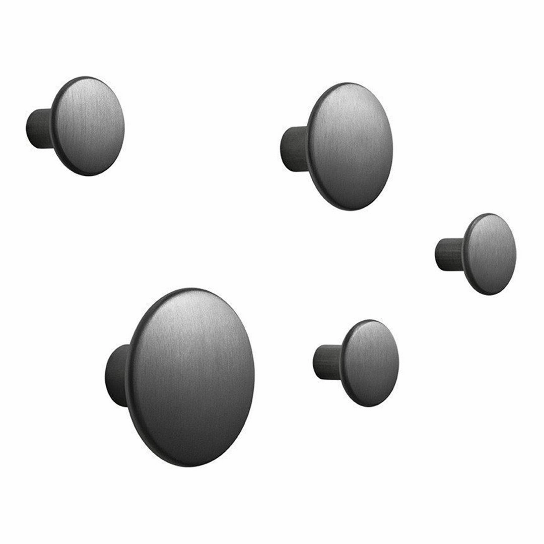 The Dots Metal Coat Hooks - Set of 5