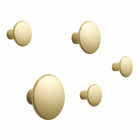 The Dots Metal Coat Hooks - Set of 5 modern art object