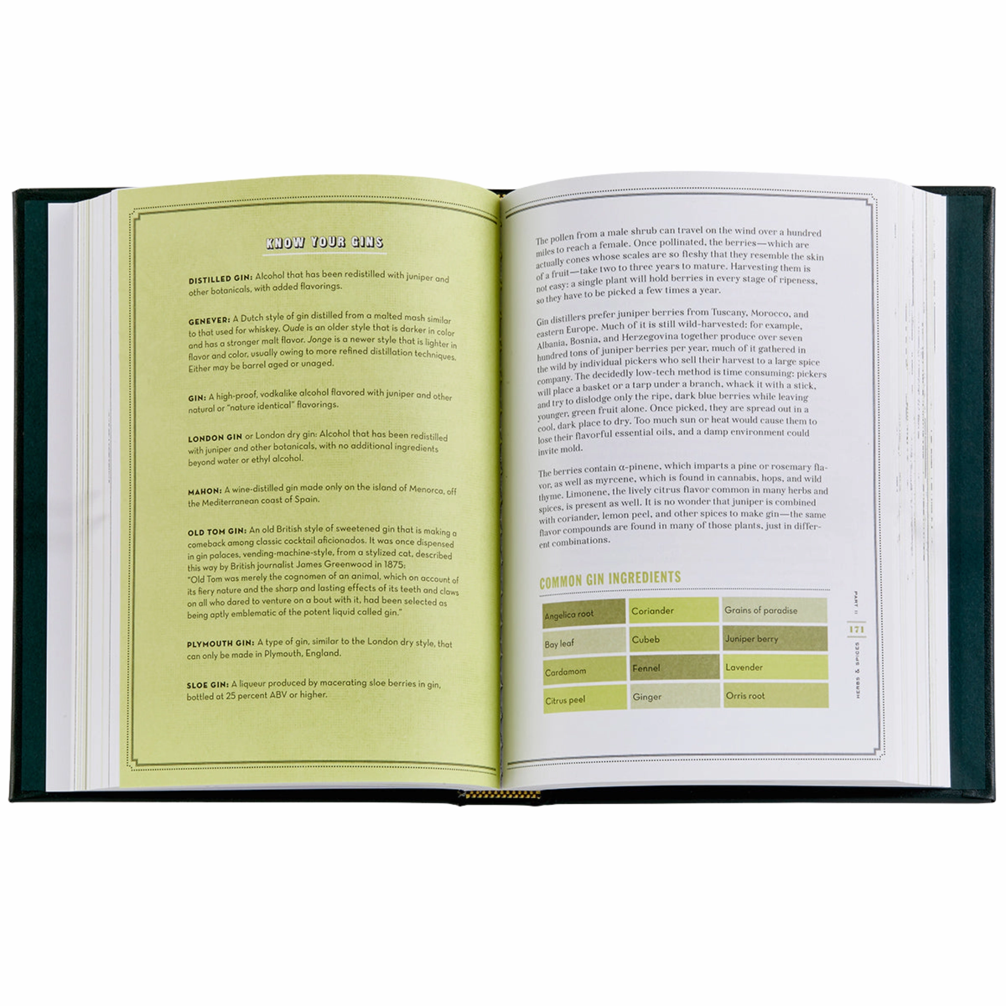 The Drunken Botanist Green Bonded Leather Book