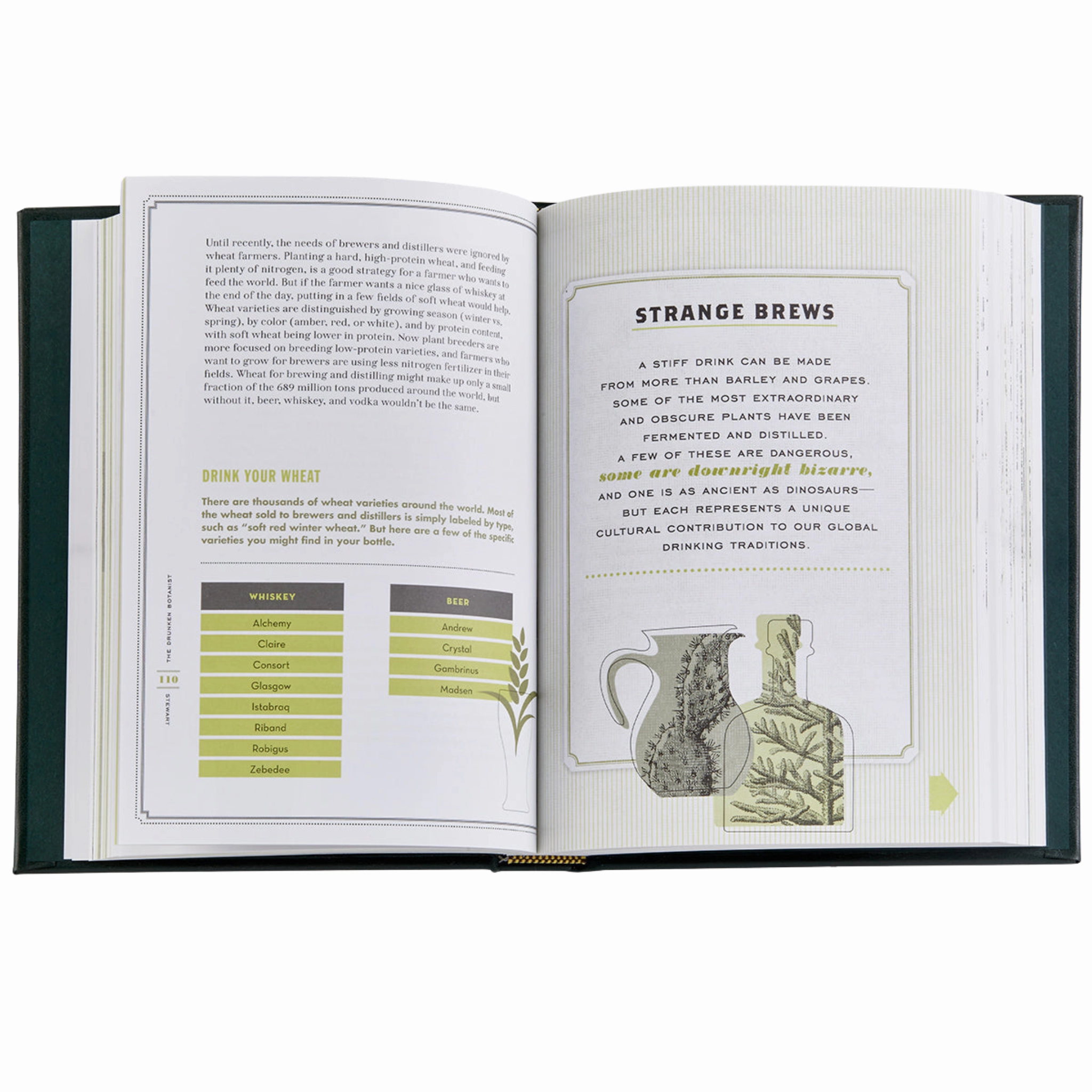 The Drunken Botanist Green Bonded Leather Book