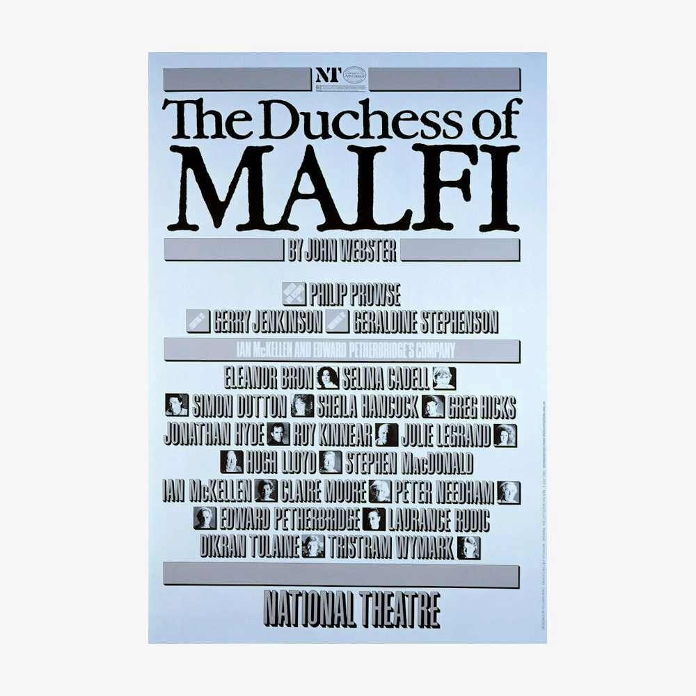The Duchess of Malfi 1985 Print aesthetic poster wallpaper