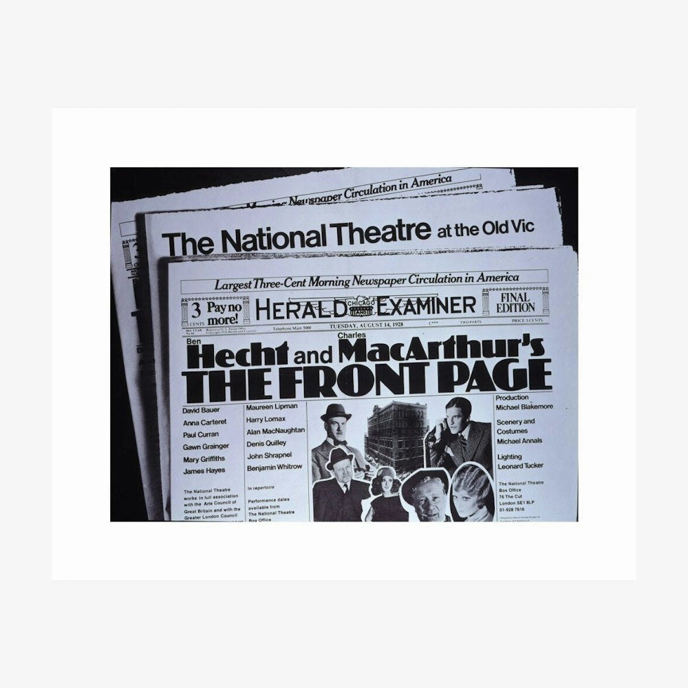 The Front Page 1972 Print