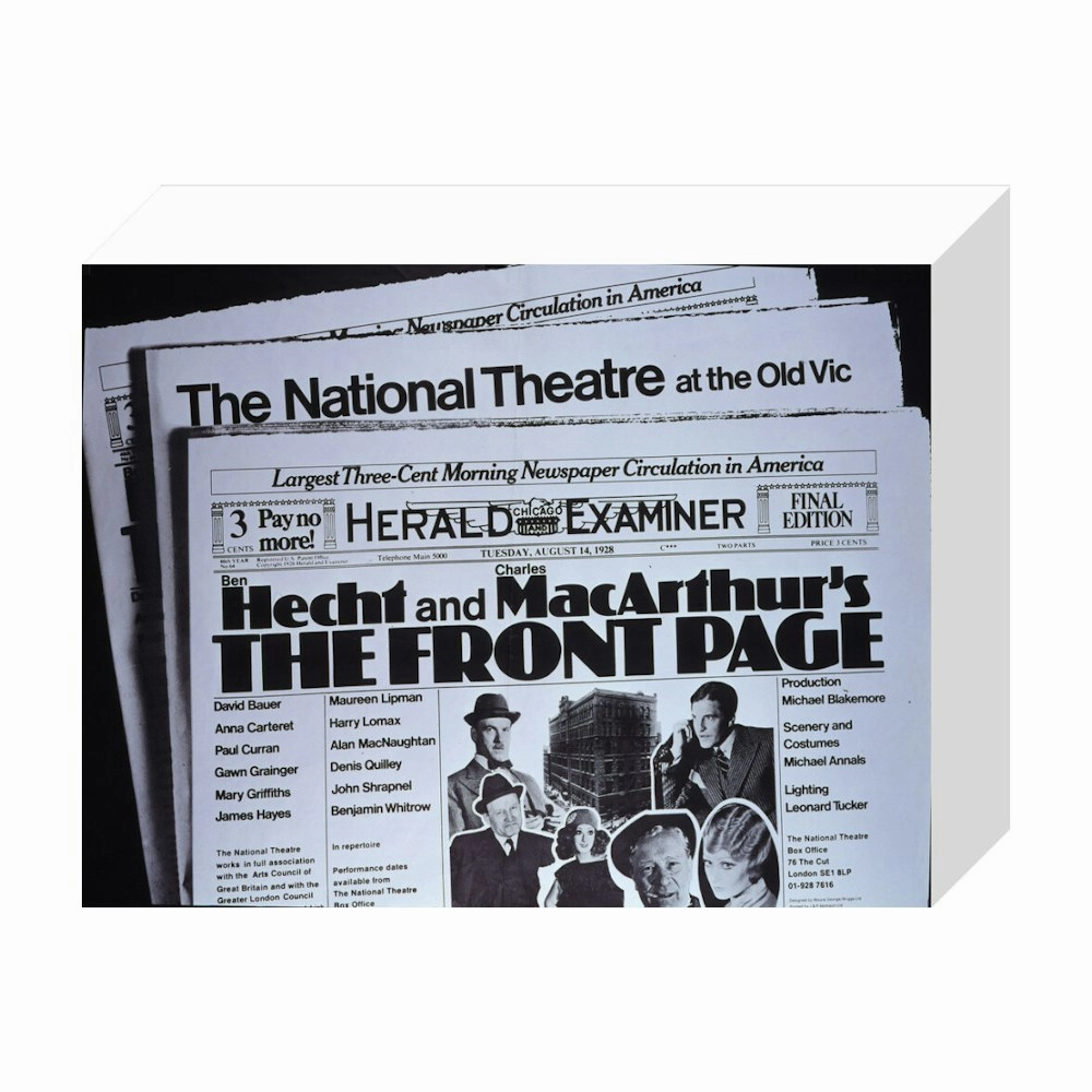 The Front Page 1972 Print