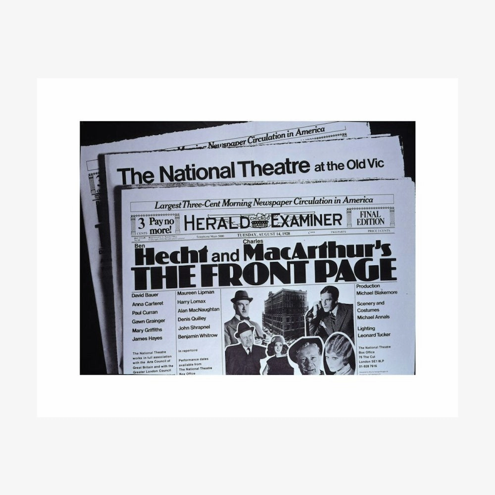 The Front Page 1972 Print