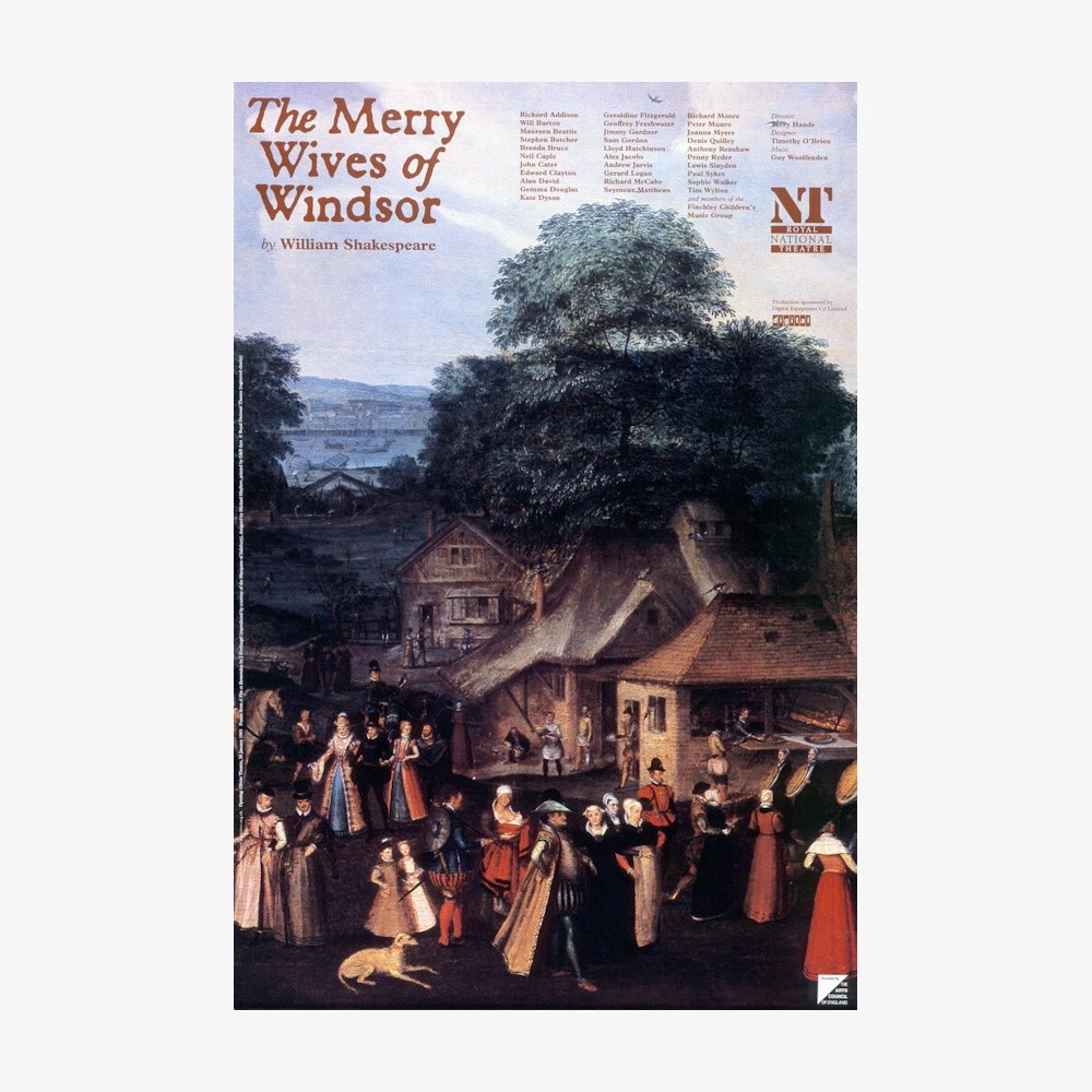 The Merry Wives of Windsor 1995 Print vintage woodcut wallpaper