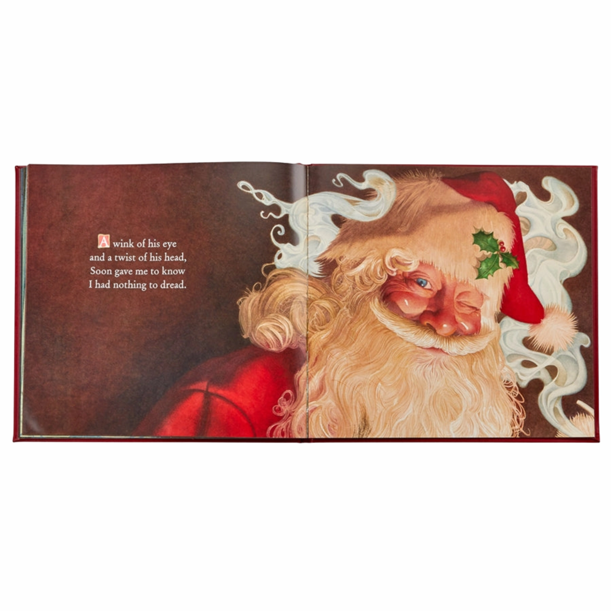 The Night Before Christmas Red Bonded Leather Book- Can Be Personalized
