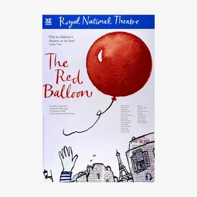 The Red Balloon 1996 Print vintage woodcut wallpaper