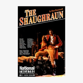 The Shaughraun 1989 Print vintage woodcut wallpaper