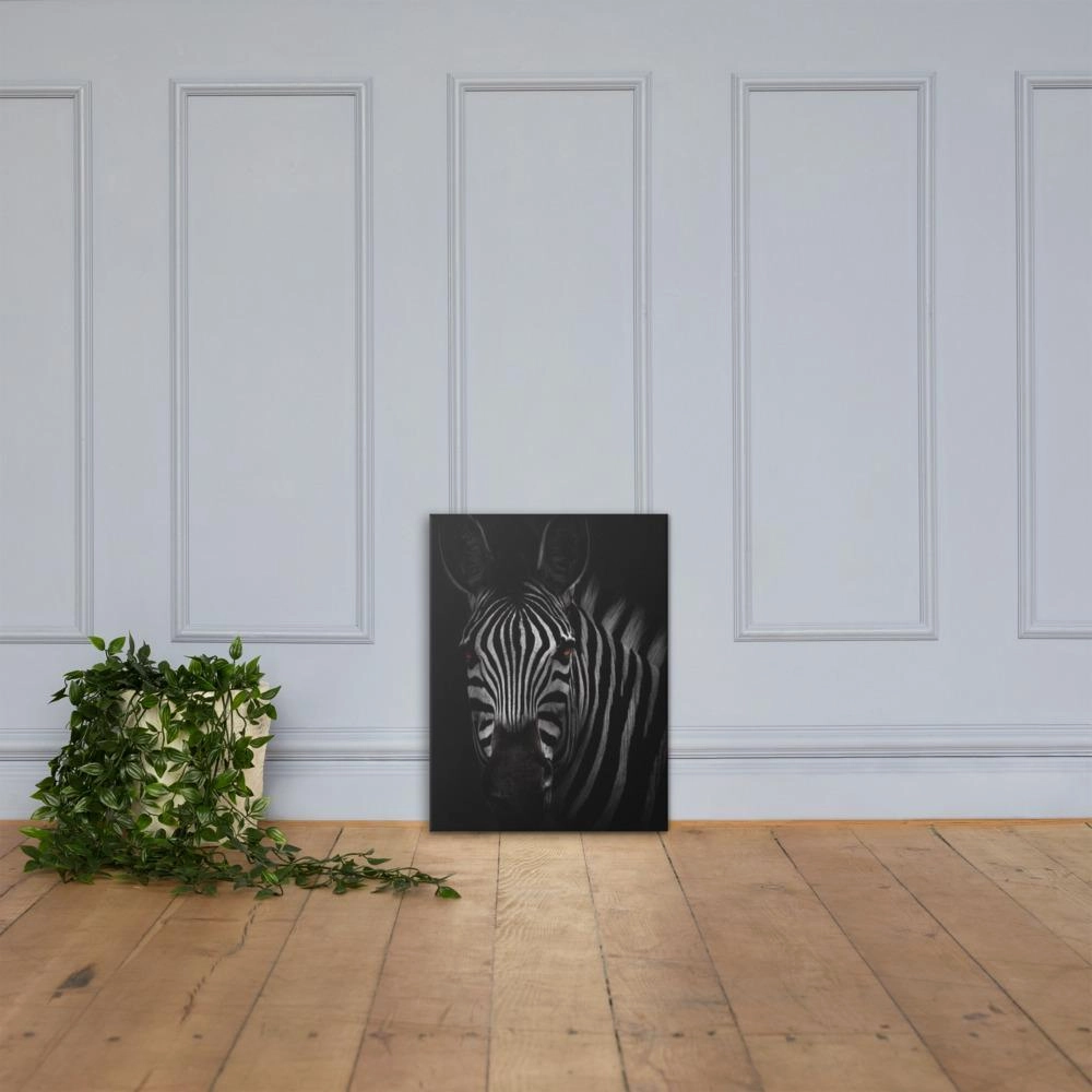 the stare of the zebra - canvas
