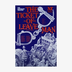The Ticket-of-Leave Man 1981 Print vintage woodcut wallpaper