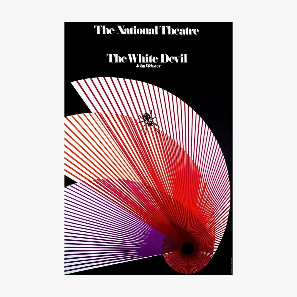 The White Devil 1969 Print vintage woodcut wallpaper