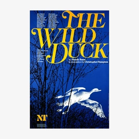 The Wild Duck 1979 Print vintage woodcut wallpaper