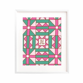 This Is Where We Poop Art Print framed wall decor