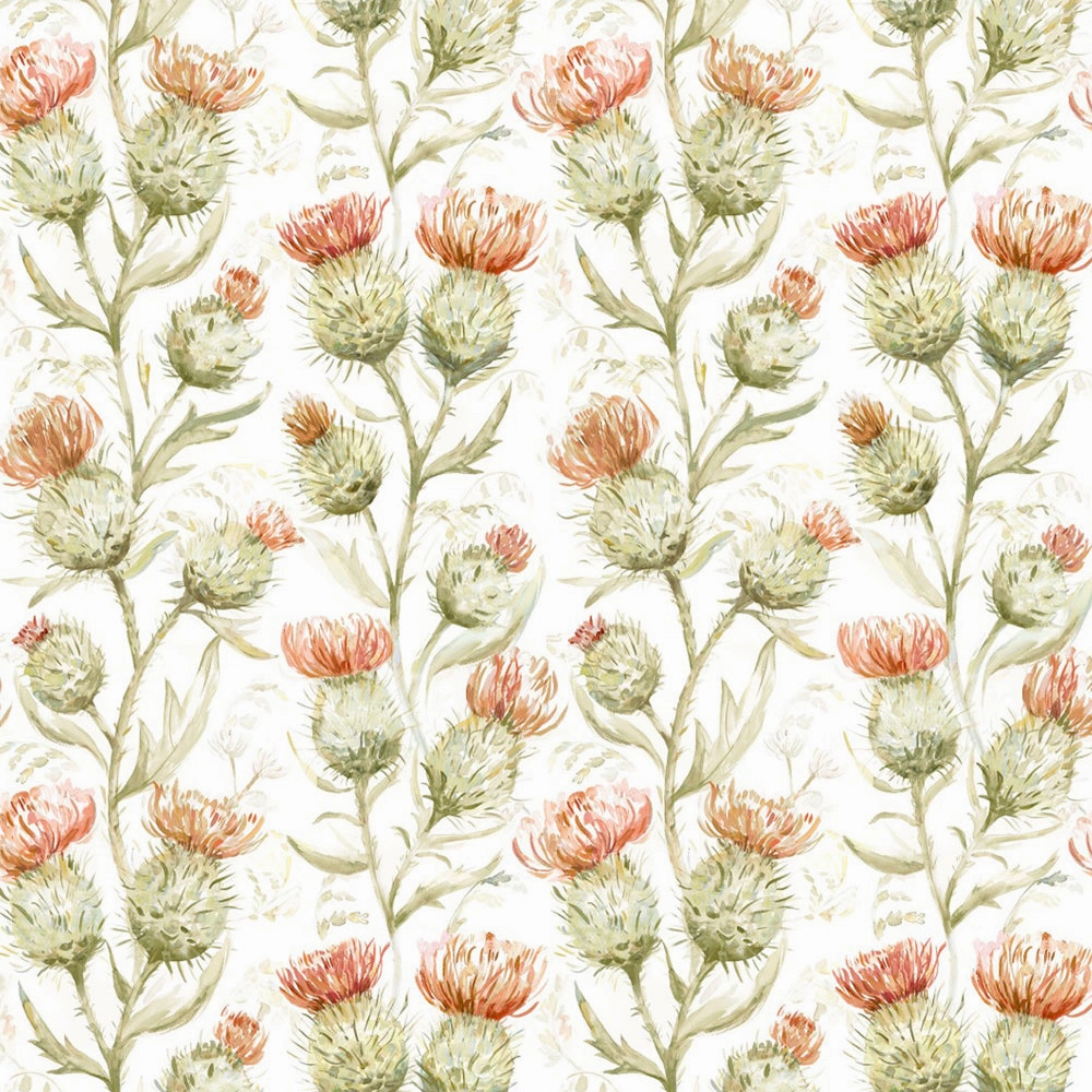 Thistle Glen Printed Linen Fabric (By The Metre) Autumn