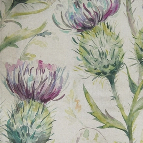 Thistle Glen Printed Linen Fabric (By The Metre) Spring elegant table cloth  