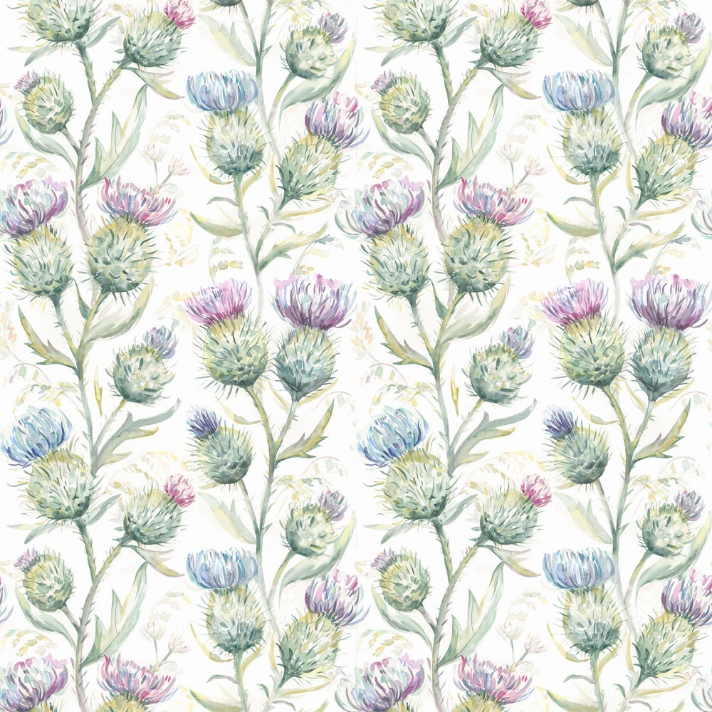 Thistle Glen Printed Oil Cloth Fabric (By The Metre) Natural