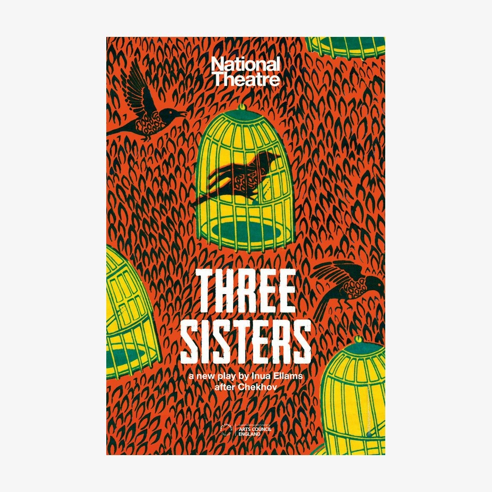 Three Sisters 2019 Print vintage woodcut wallpaper