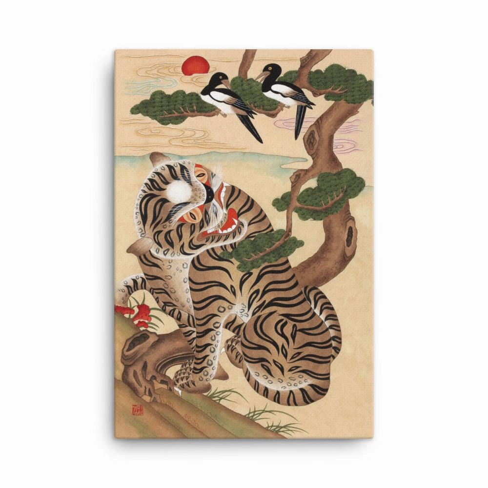Tiger and Magpie - canvas