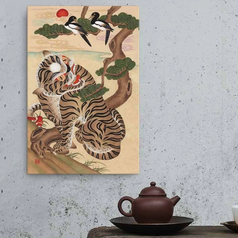 Tiger and Magpie - canvas