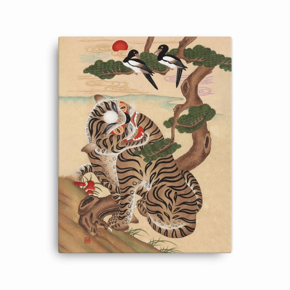 Tiger and Magpie - canvas