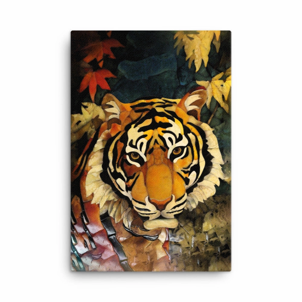 Tiger in Autumn - canvas