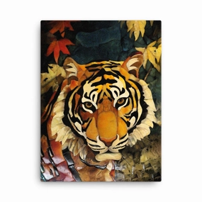 Tiger in Autumn - canvas canvas mural art