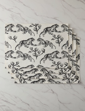 Tiger Linen Placemats (Set of 4) by Sarah Sherman Samuel decorative tabletop item