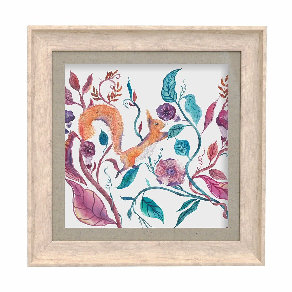 Timmy Squirrel Framed Print Birch