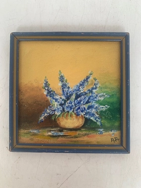 TINY BLUE BONNET PAINTING classic mural painting