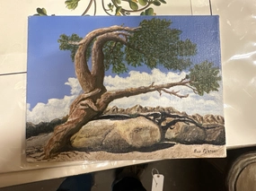 TINY TREE PAINTING BY RON PIERCE classic mural painting