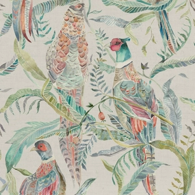 Torrington Printed Cotton Fabric (By The Metre) Pomegranate elegant table cloth  