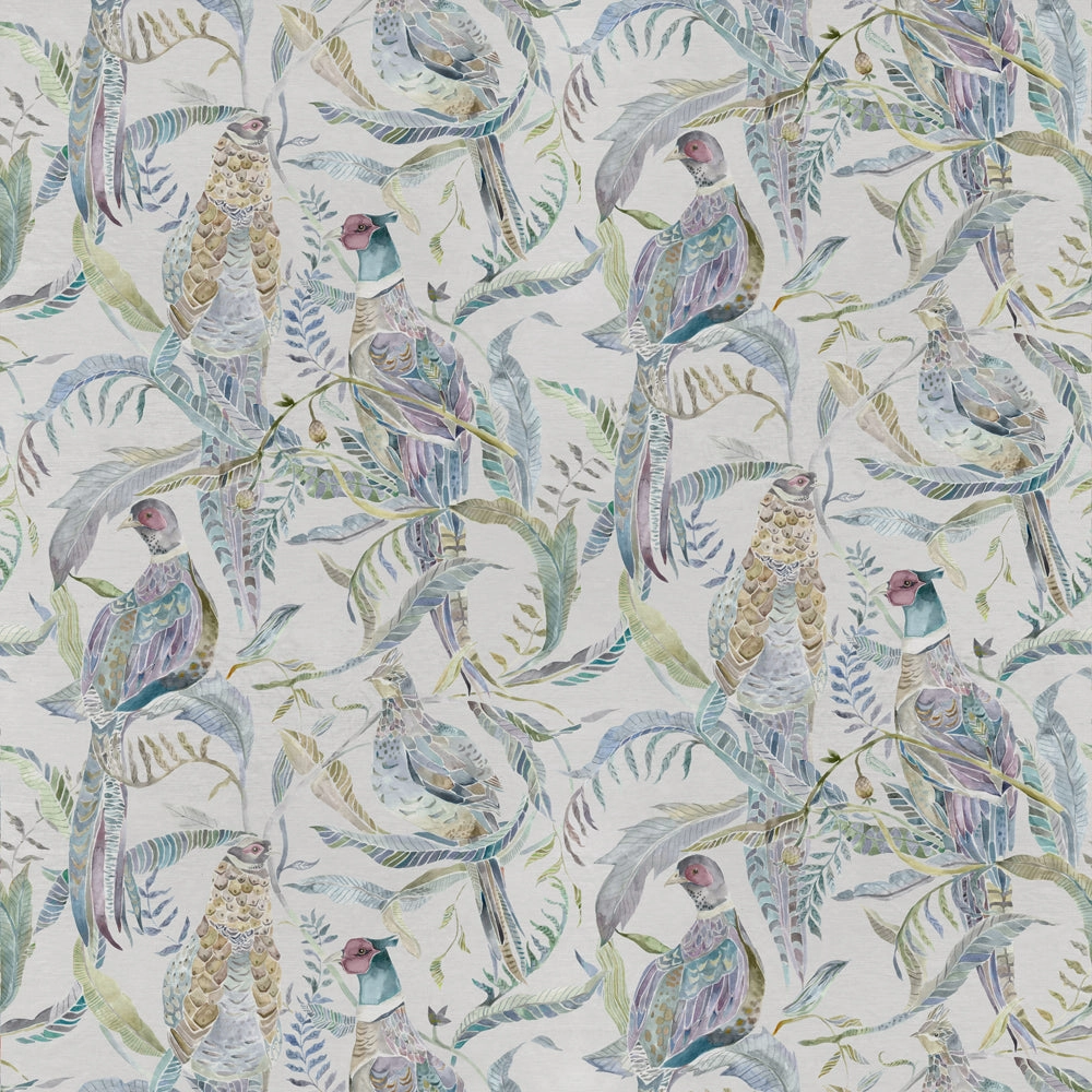 Torrington Printed Velvet Fabric (By The Metre) Periwinkle