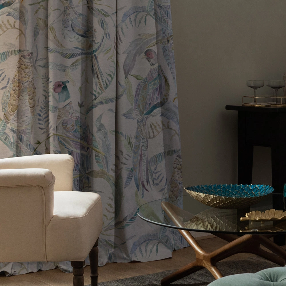 Torrington Printed Velvet Fabric (By The Metre) Periwinkle