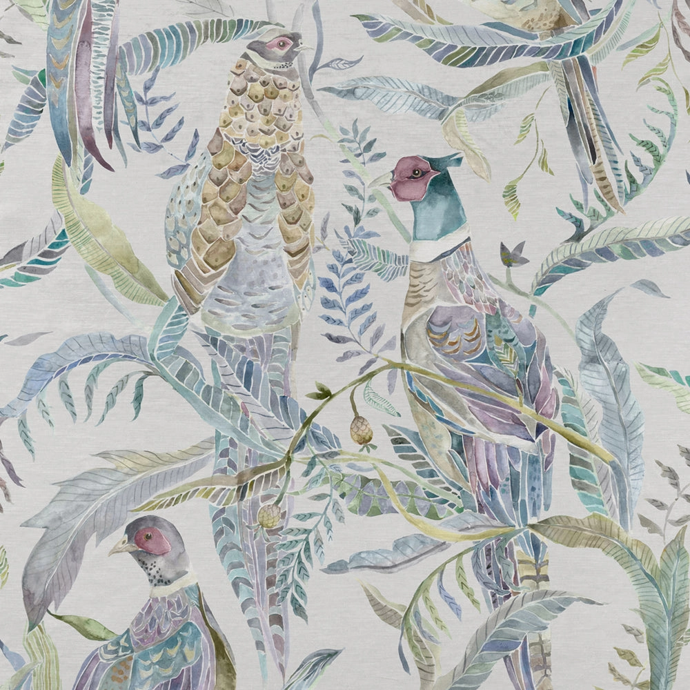 Torrington Printed Velvet Fabric (By The Metre) Periwinkle elegant table cloth  