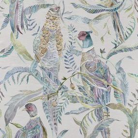 Torrington Printed Velvet Fabric (By The Metre) Periwinkle elegant table cloth  