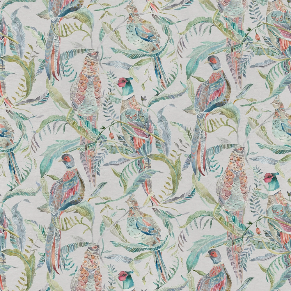 Torrington Printed Velvet Fabric (By The Metre) Strawberry