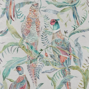 Torrington Printed Velvet Fabric (By The Metre) Strawberry elegant table cloth  