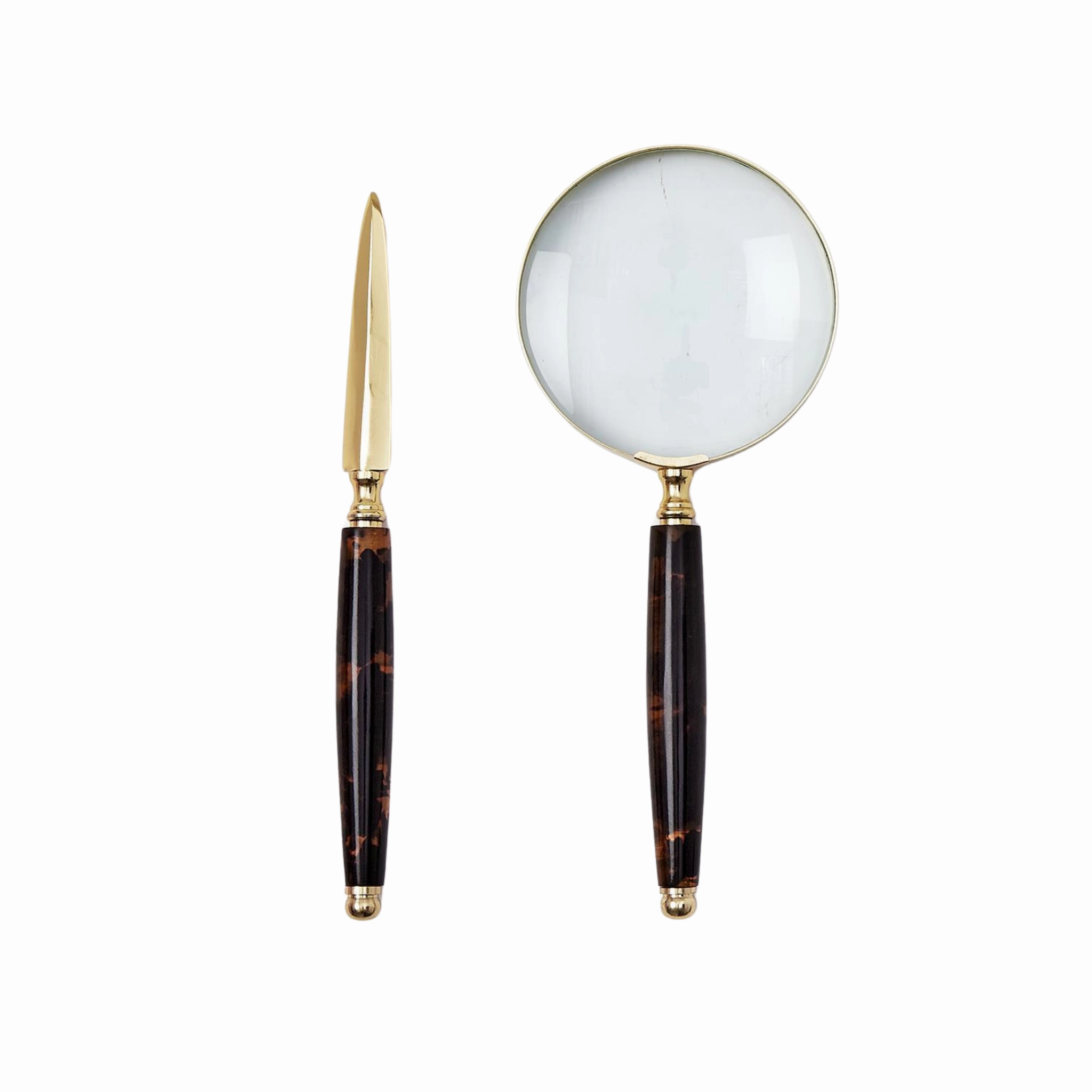Tortoise Swirl Magnifier and Letter Opener Set home display ornament