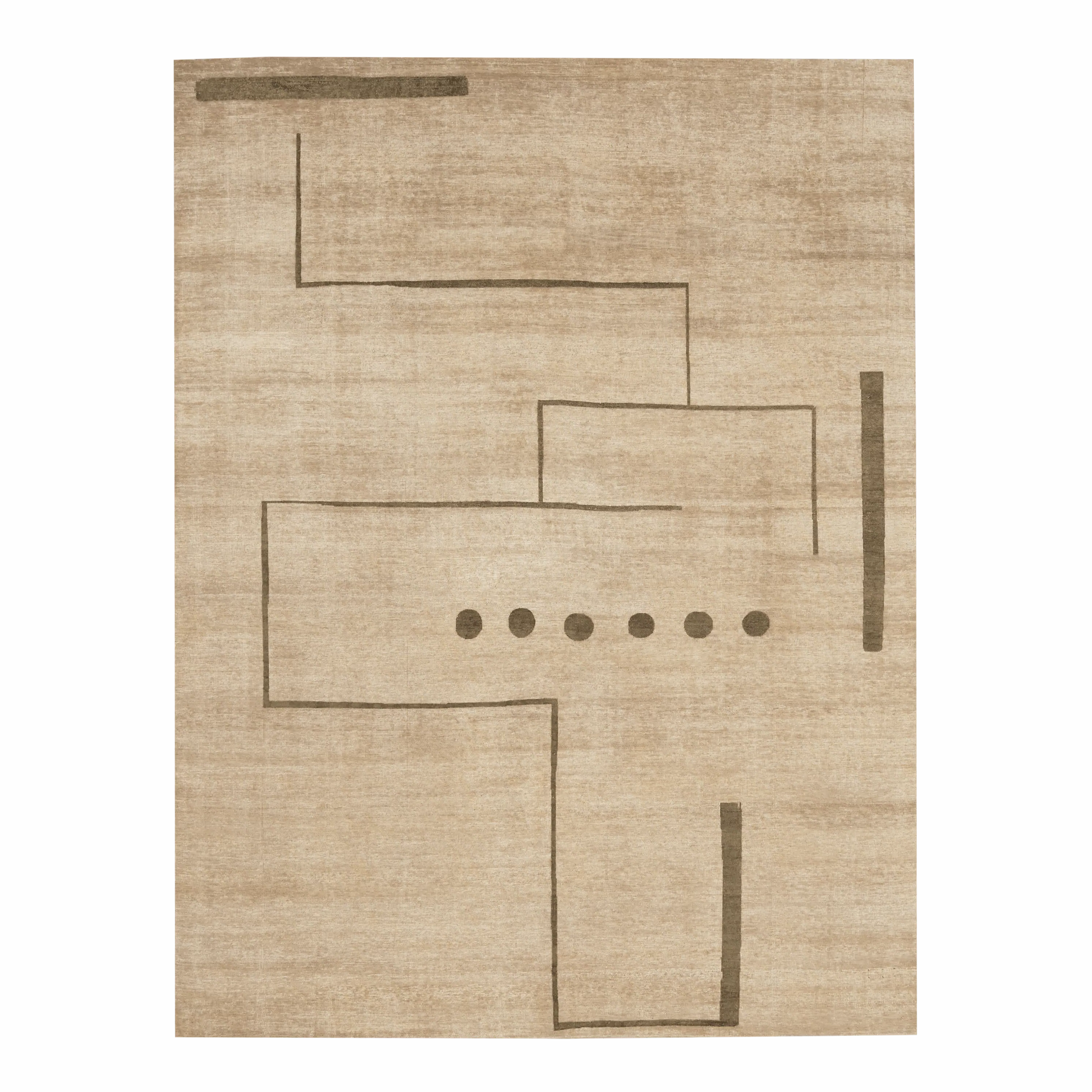 TP 06 Taupe/Sage minimalist everyday rug
